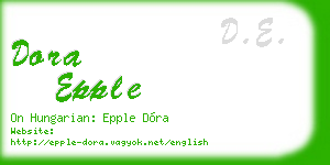 dora epple business card